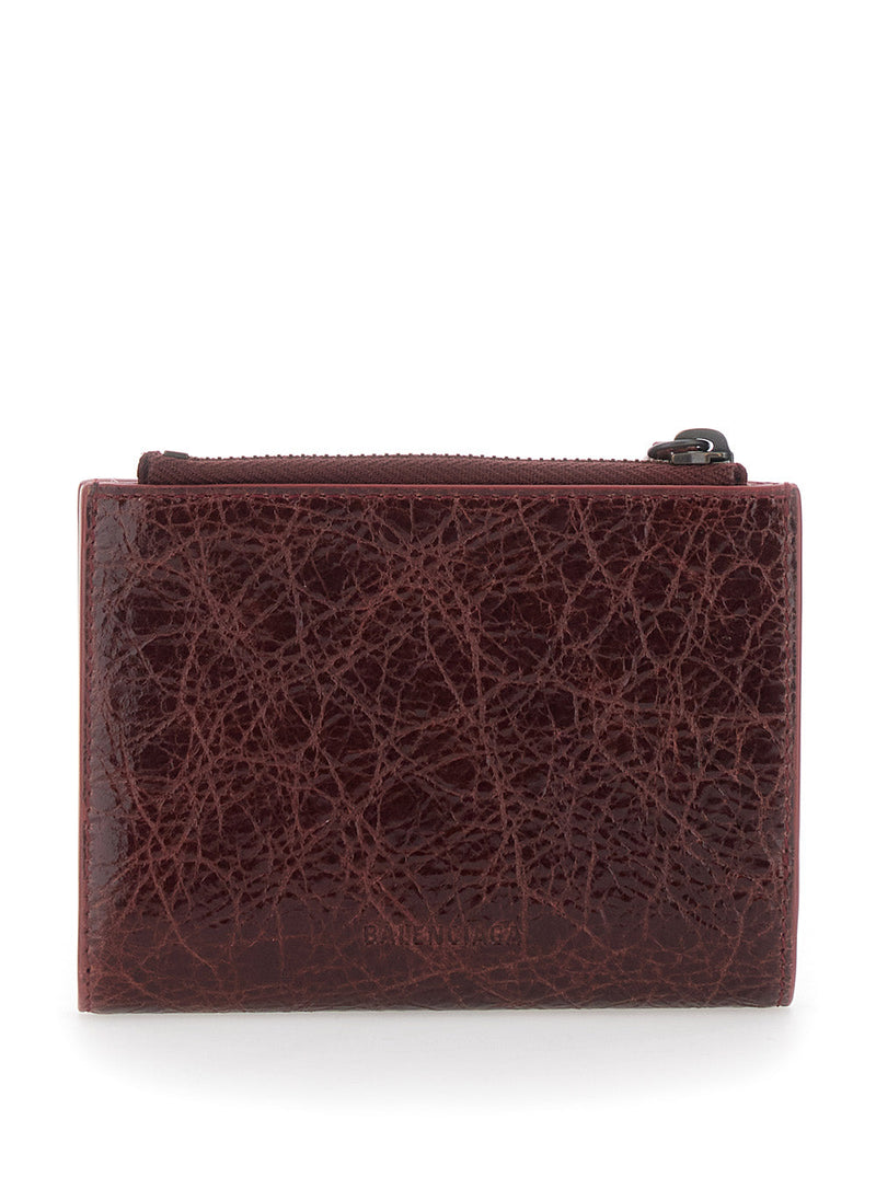 Balenciaga Le City Card Case — Bordeaux Leather Cases