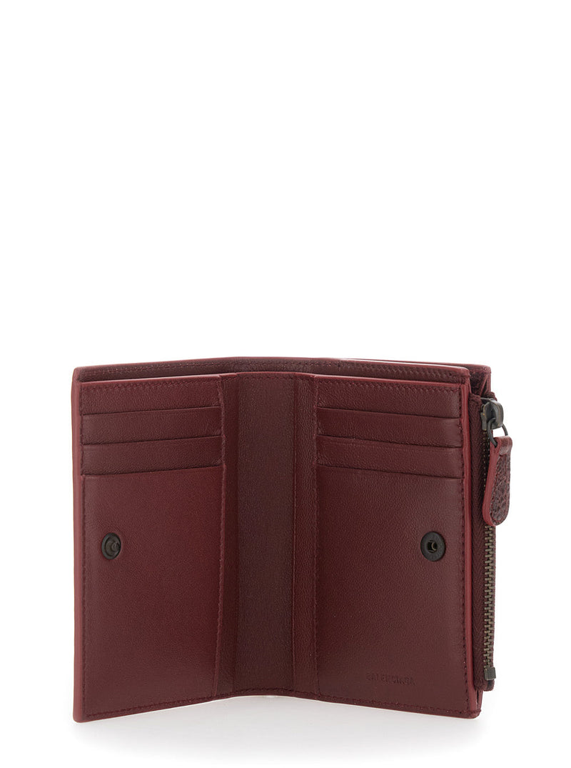 Balenciaga Le City Card Case — Bordeaux Leather Cases