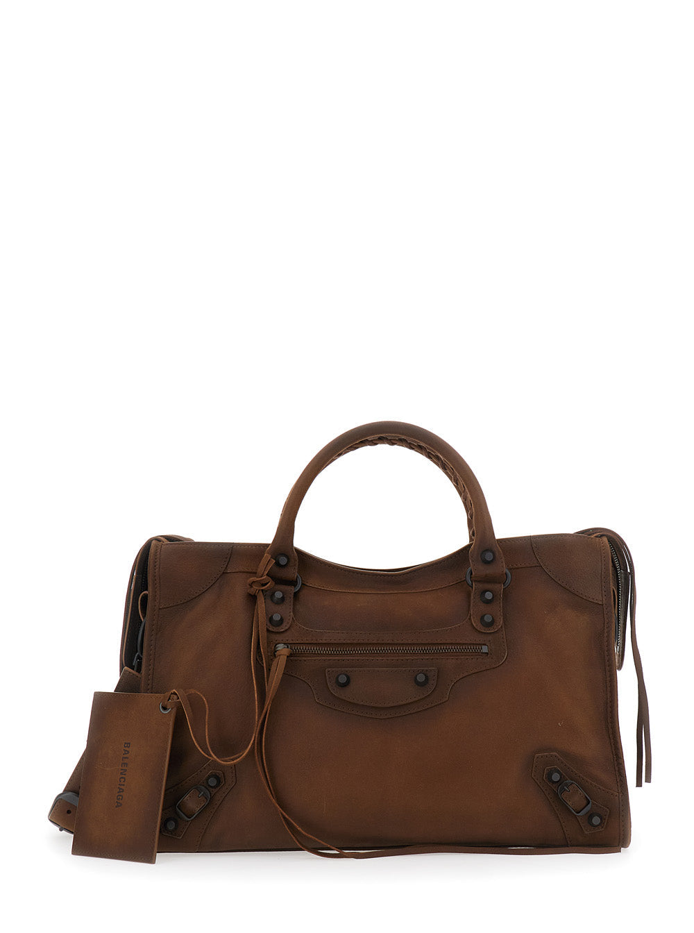 Balenciaga Le City Shoulder Bag — Brown Leather