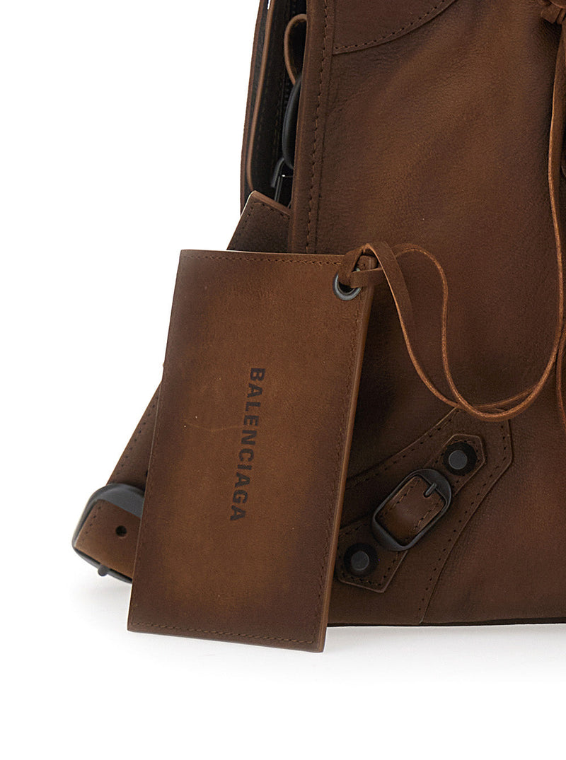 Balenciaga Le City Shoulder Bag — Brown Leather