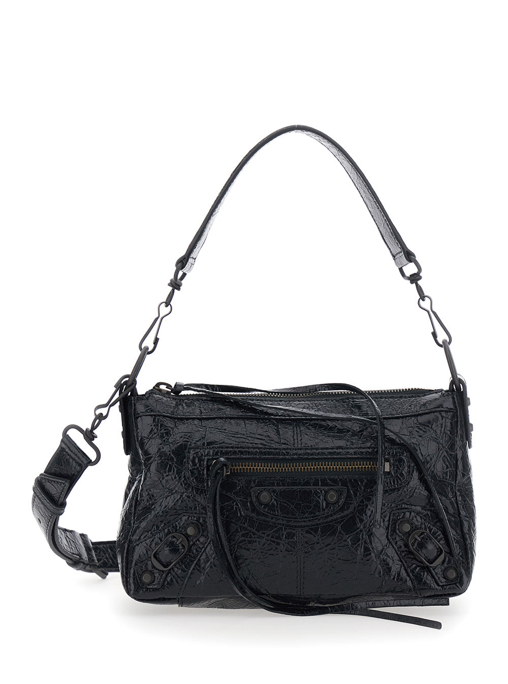 Balenciaga Le City Shoulder Bag — Black Leather