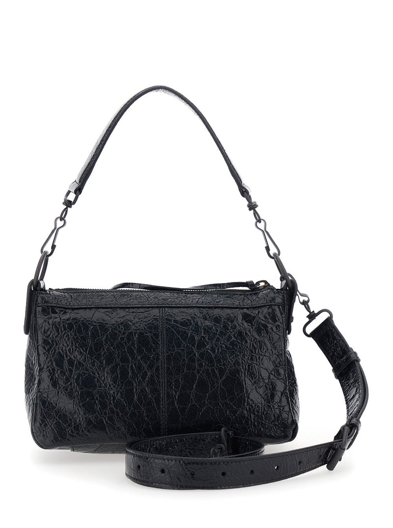 Balenciaga Le City Shoulder Bag — Black Leather