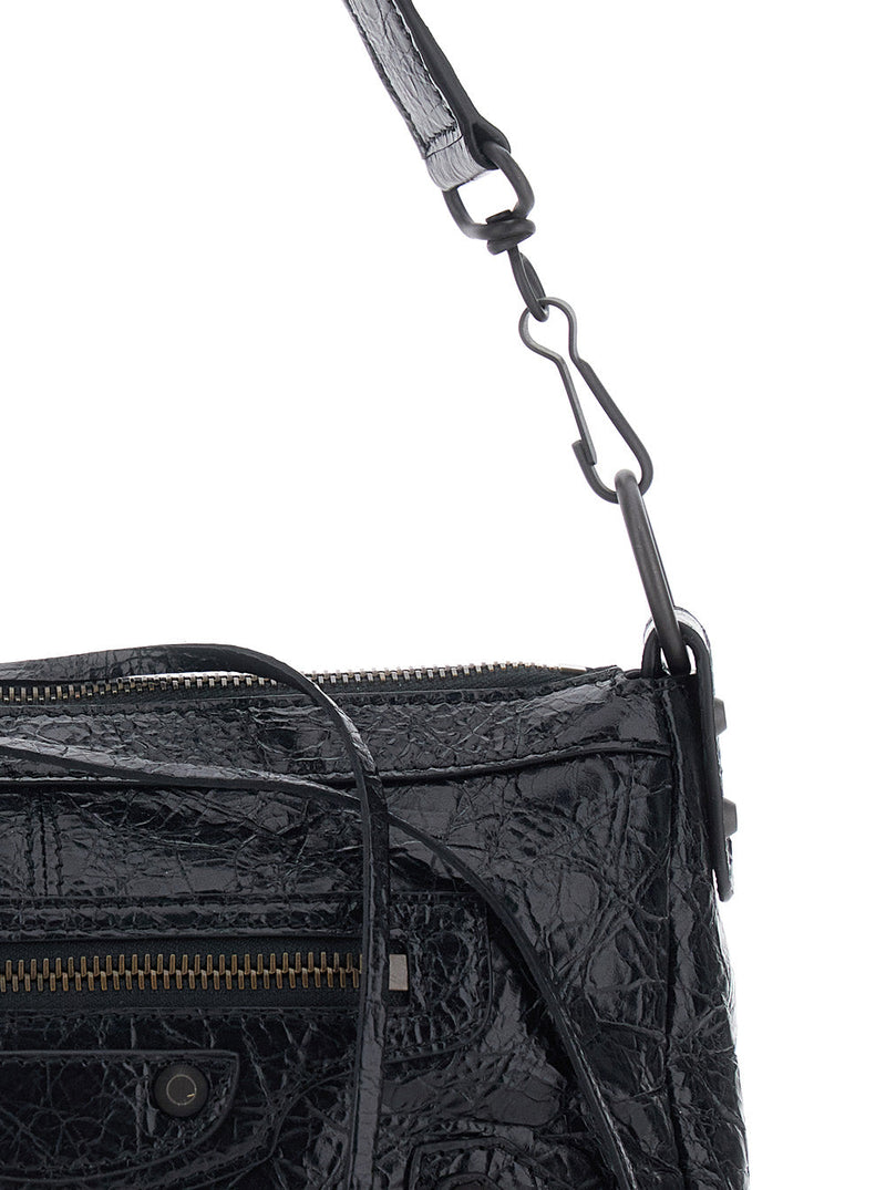Balenciaga Le City Shoulder Bag — Black Leather