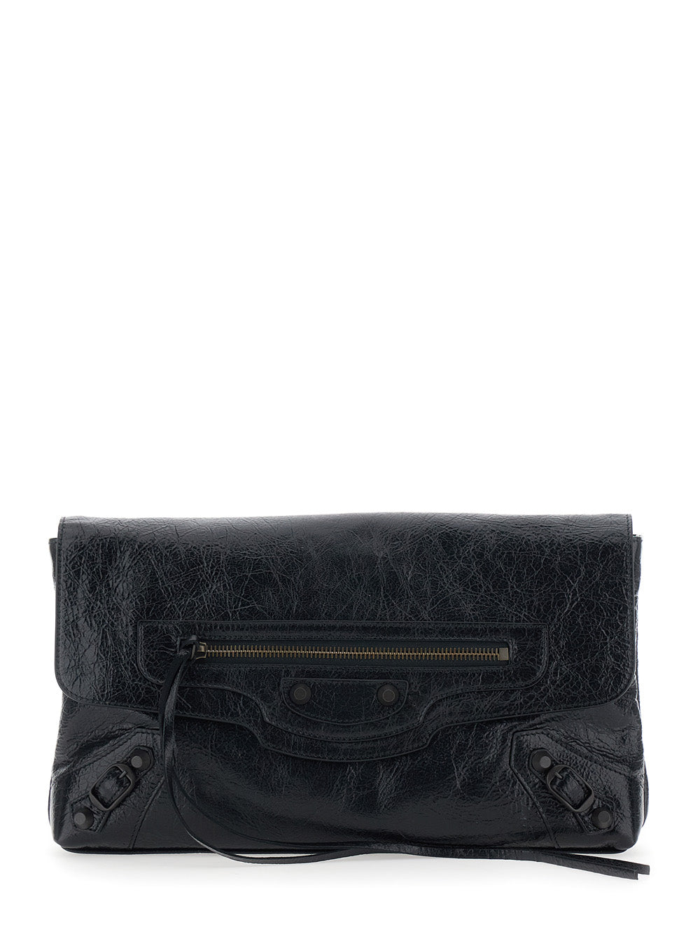 Balenciaga Le City Clutch — Black Leather