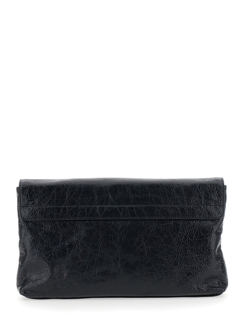 Balenciaga Le City Clutch — Black Leather
