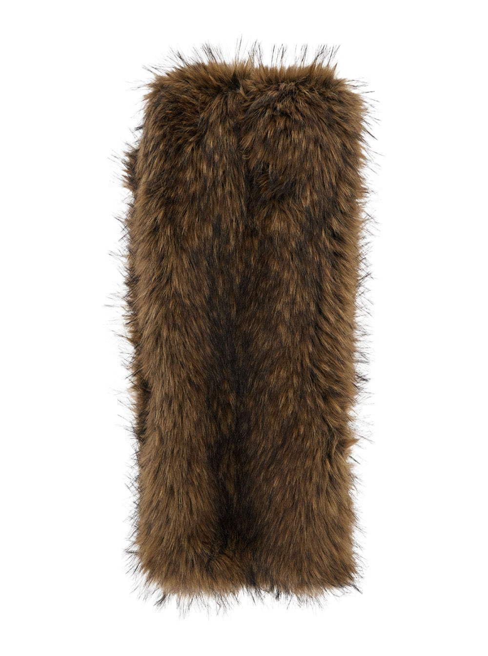 Bazar Deluxe Ecoleather Fur Scarf — Brown Scarfs