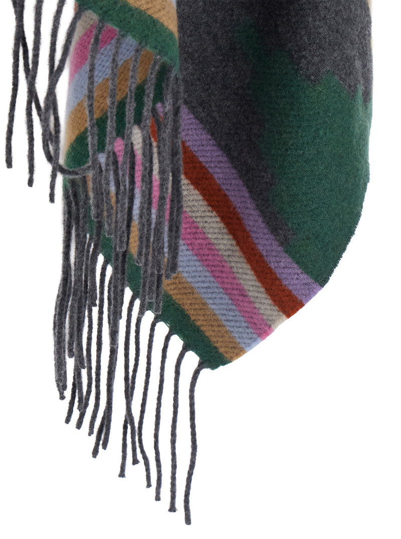 Bazar Deluxe Navajo Shawl — Gray Wool Shawls