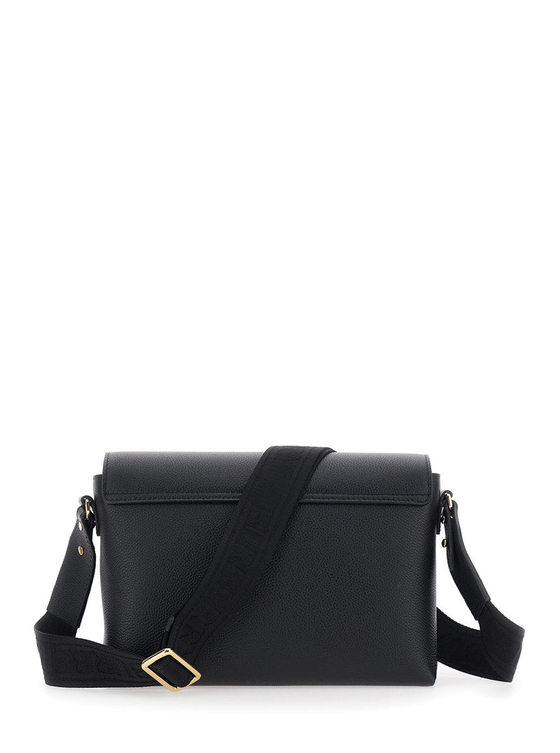 Burberry Note Crossbody Bag — Black Calf Leather
