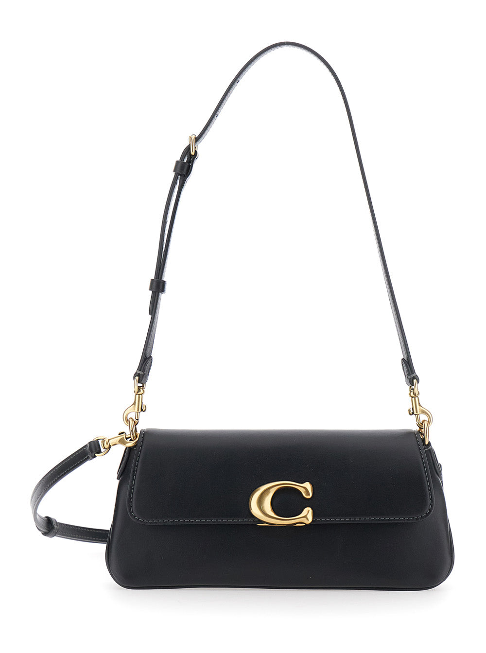 Coach Jet Shoulder Bag — Black Cow Leather