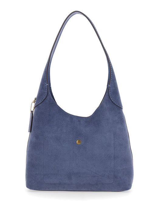 Coach Brooklyn Shoulder Bag — Blue Suede