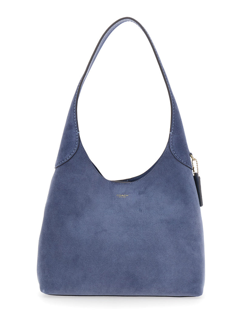 Coach Brooklyn Shoulder Bag — Blue Suede