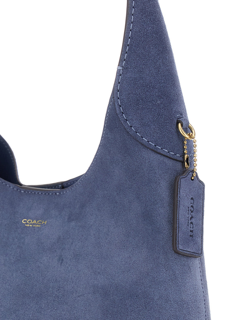 Coach Brooklyn Shoulder Bag — Blue Suede