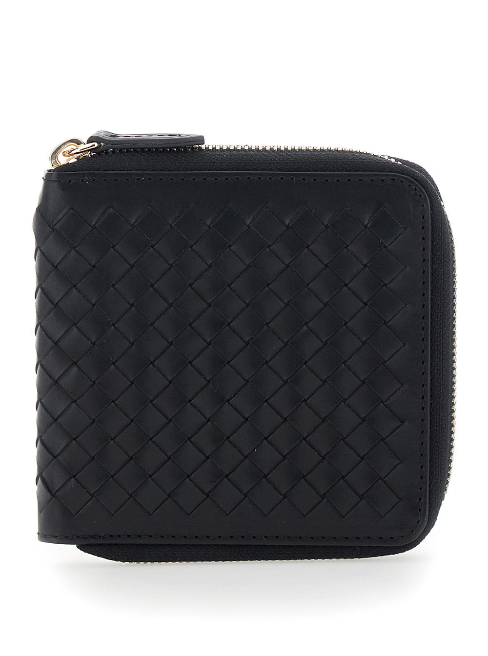 Dragon Diffusion Woven Leather Wallet — Black