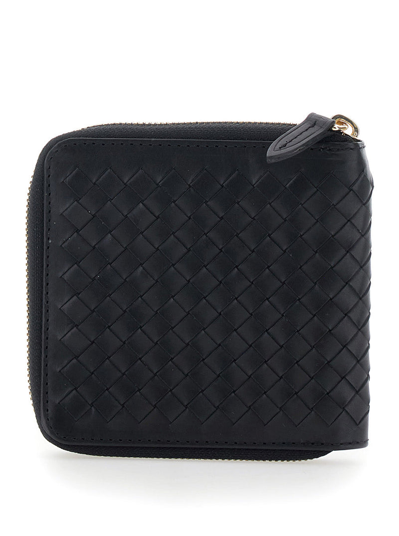 Dragon Diffusion Woven Leather Wallet — Black