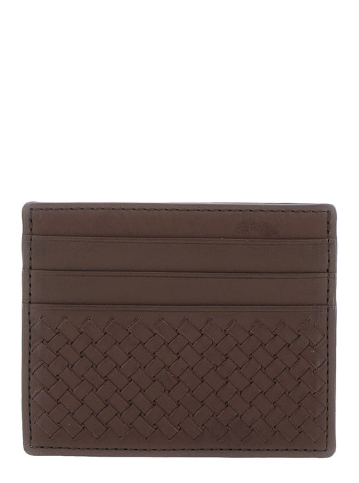 Dragon Diffusion Woven Calf Leather Card Case — Brown Cases