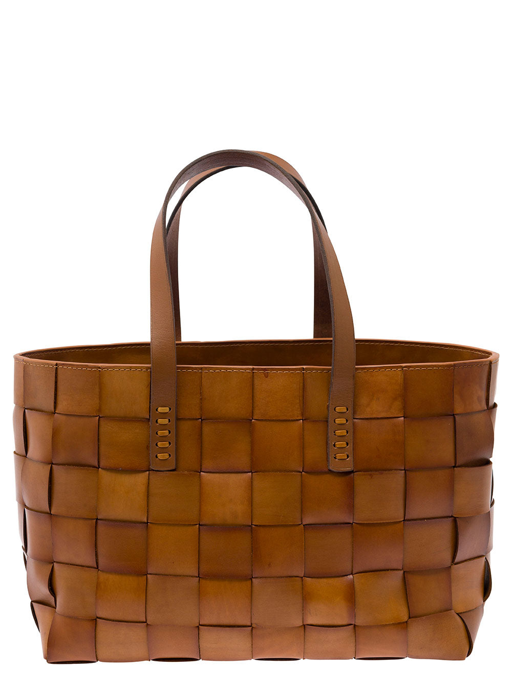 Dragon Diffusion Woven Calf Leather Tote Bag — Beige