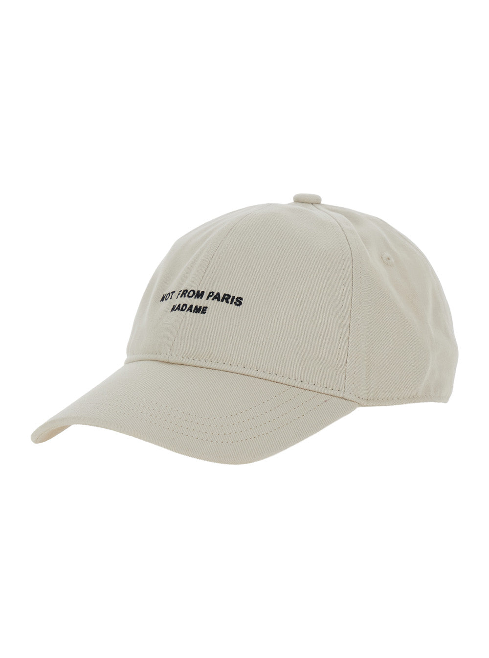 Drôle De Monsieur Lcp207co138 Logo Text Cotton Baseball Cap — Beige Caps
