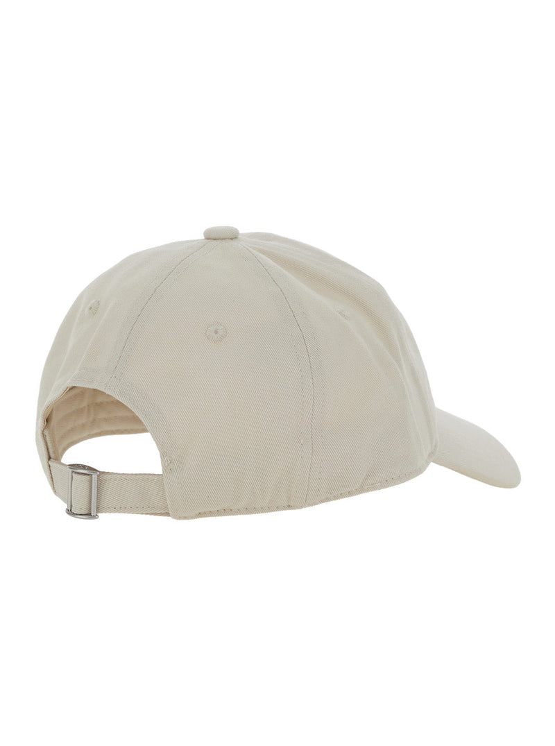 Drôle De Monsieur Lcp207co138 Logo Text Cotton Baseball Cap — Beige Caps