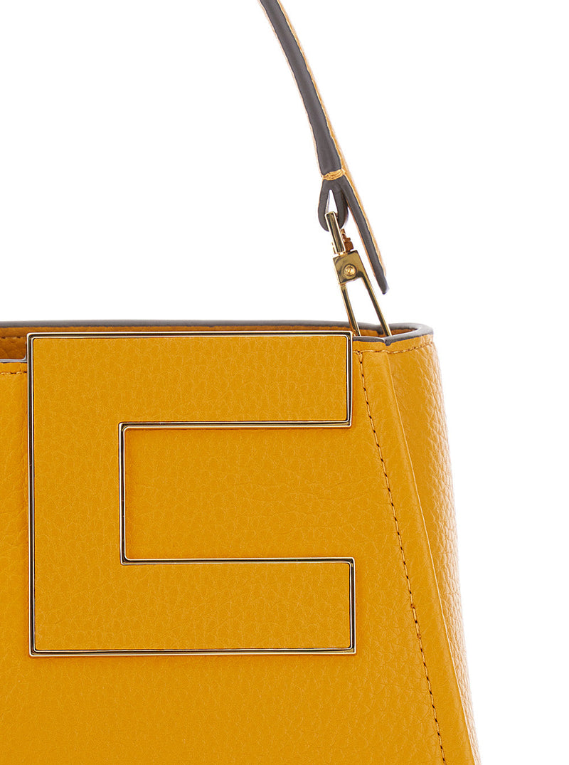 Elisabetta Franchi Shoulder Bag — Yellow Ecoleather