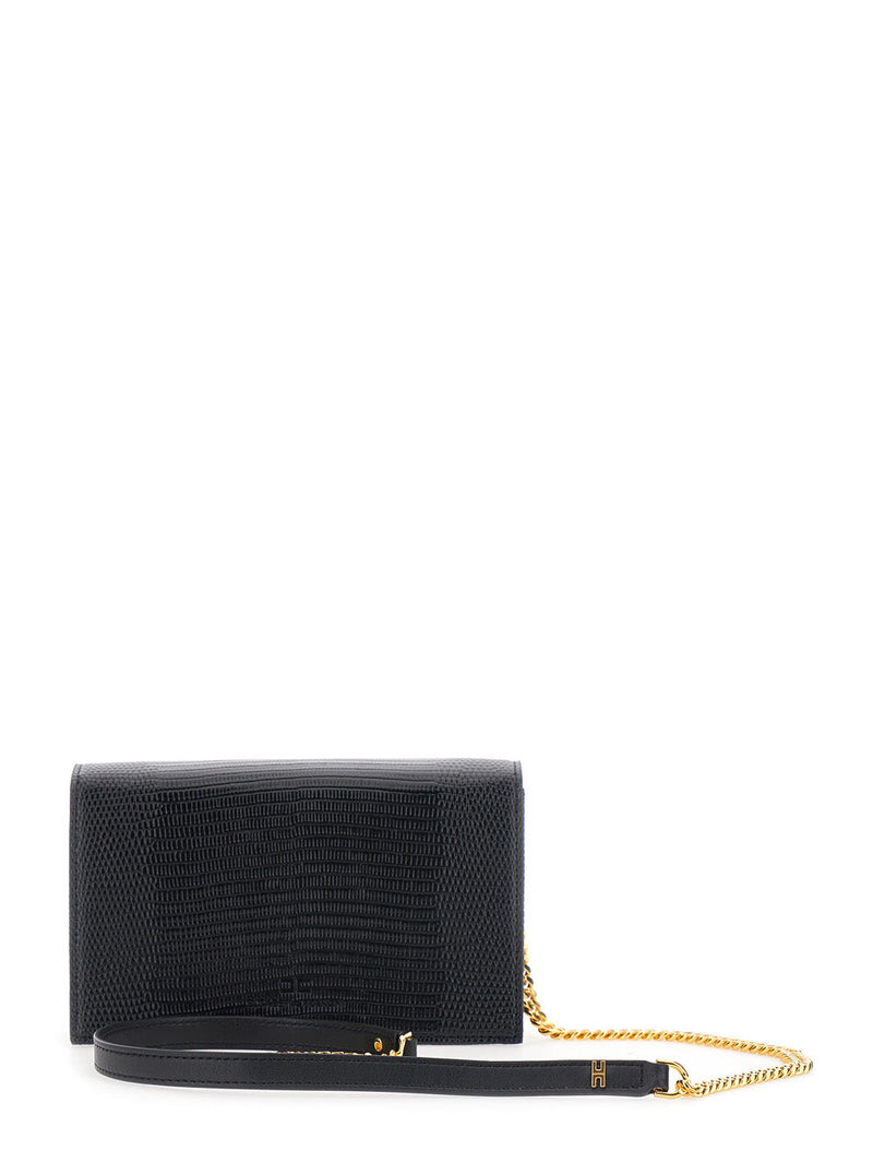 Elisabetta Franchi Crossbody Bag — Black Ecoleather