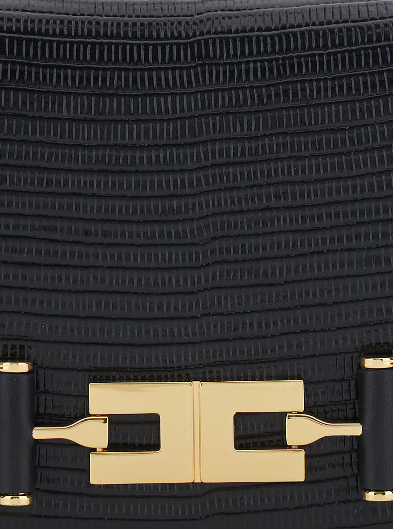 Elisabetta Franchi Crossbody Bag — Black Ecoleather