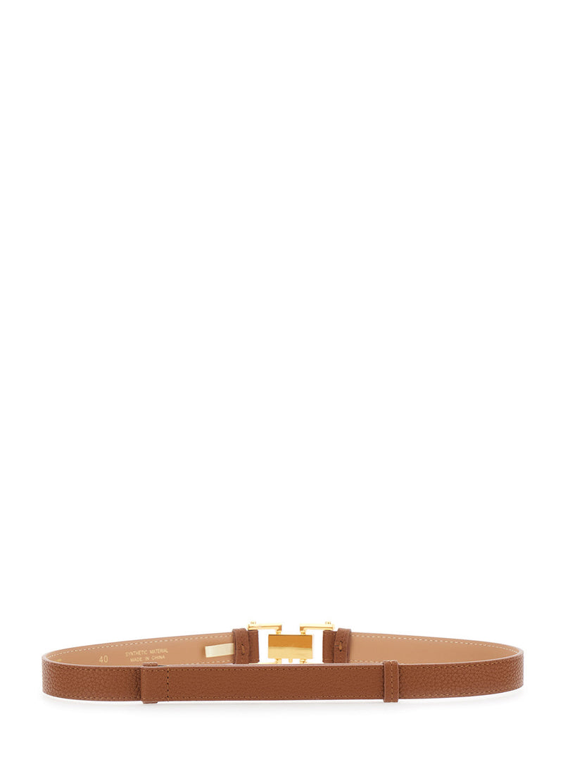 Elisabetta Franchi Eco-Leather Belt — Brown Eco Leather