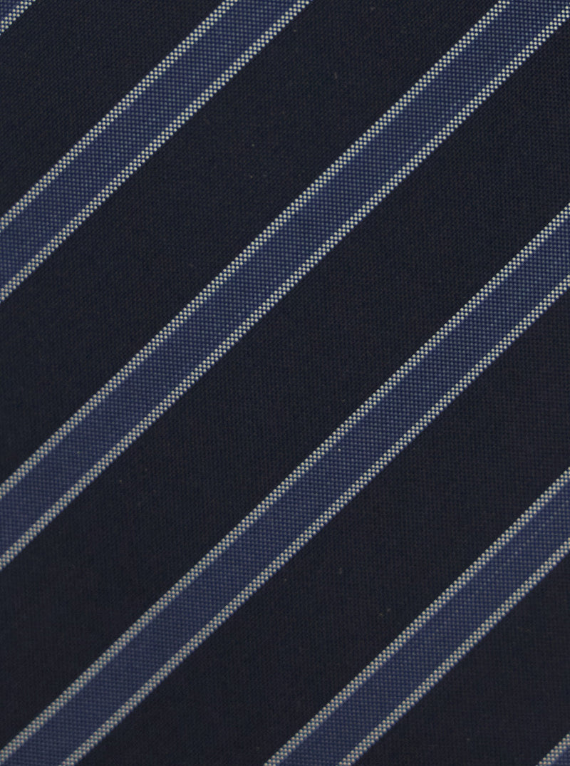 Emporio Armani Striped Silk Necktie — Navy Neckties