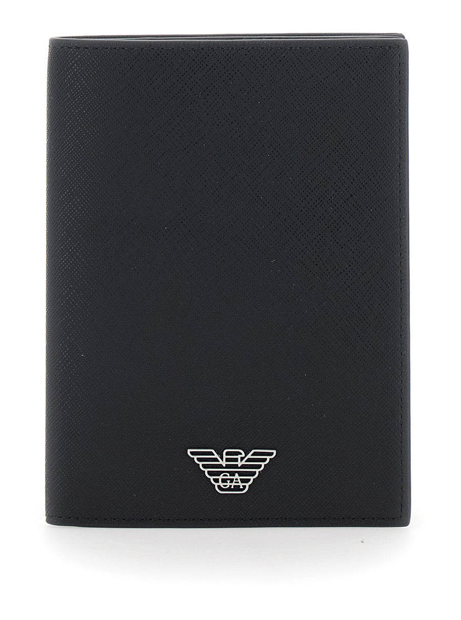 Emporio Armani Tech Fabric Polyurethane Card Case — Black Cases