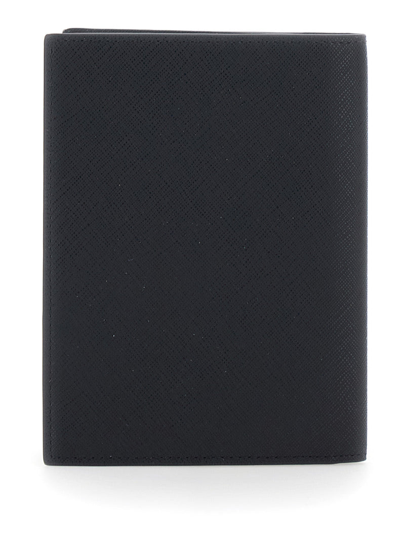 Emporio Armani Tech Fabric Polyurethane Card Case — Black Cases