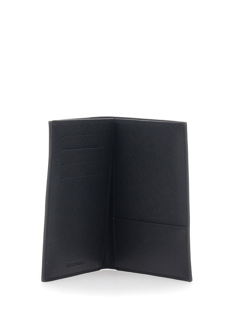 Emporio Armani Tech Fabric Polyurethane Card Case — Black Cases