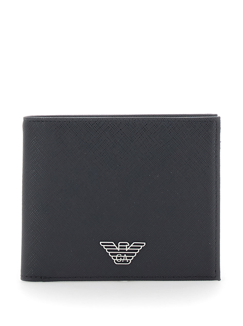 Emporio Armani Tech Fabric Bi-Fold Wallet — Black Polyamide