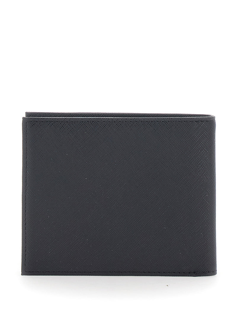 Emporio Armani Tech Fabric Bi-Fold Wallet — Black Polyamide