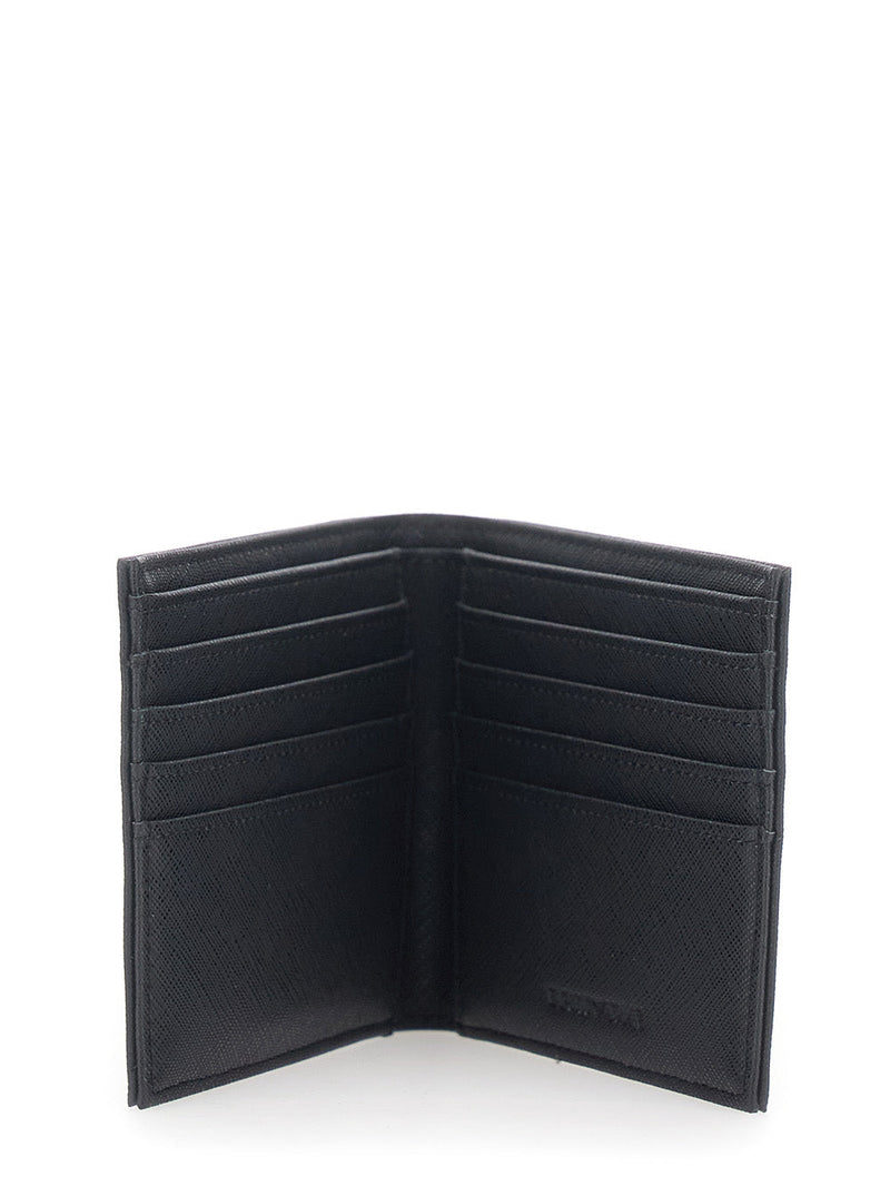 Emporio Armani Tech Fabric Bi-Fold Wallet — Black Polyamide