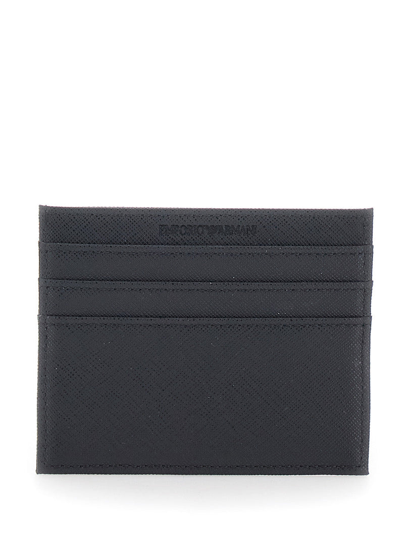 Emporio Armani Tech Fabric Card Case — Black Polyamide Cases