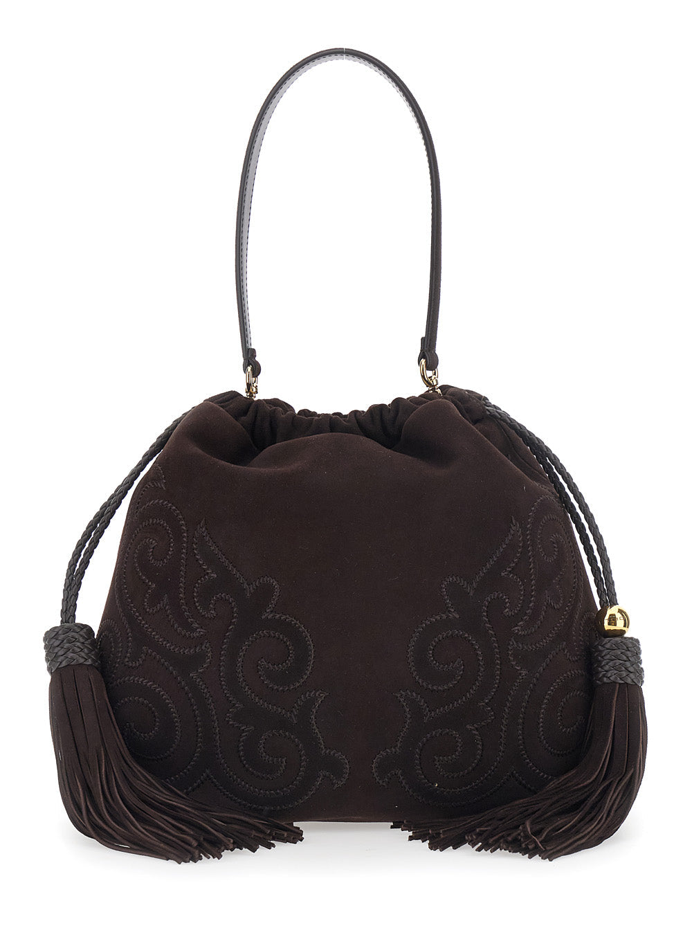 Etro Shoulder Bag — Brown Goat Leather