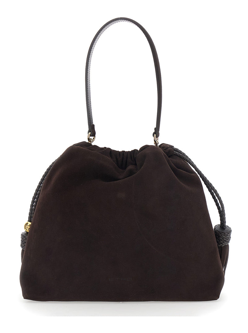 Etro Shoulder Bag — Brown Goat Leather