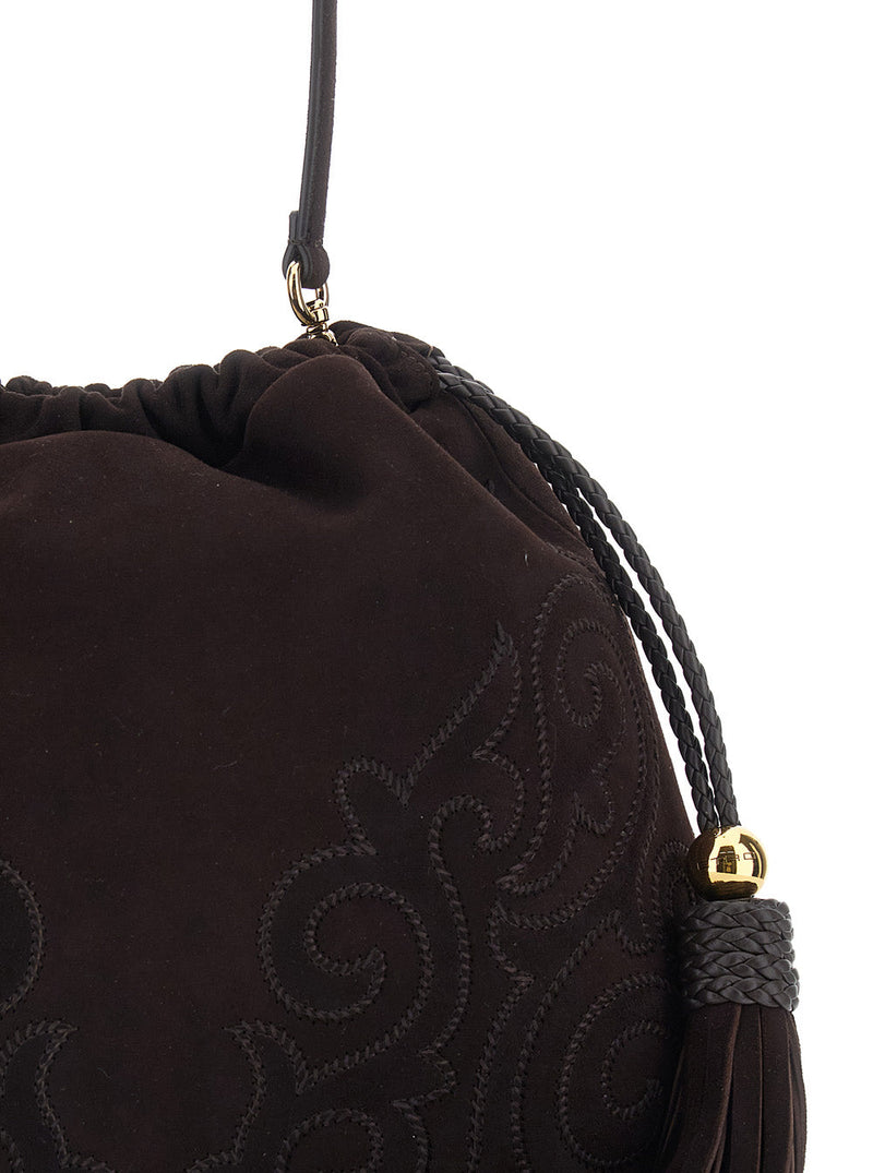 Etro Shoulder Bag — Brown Goat Leather