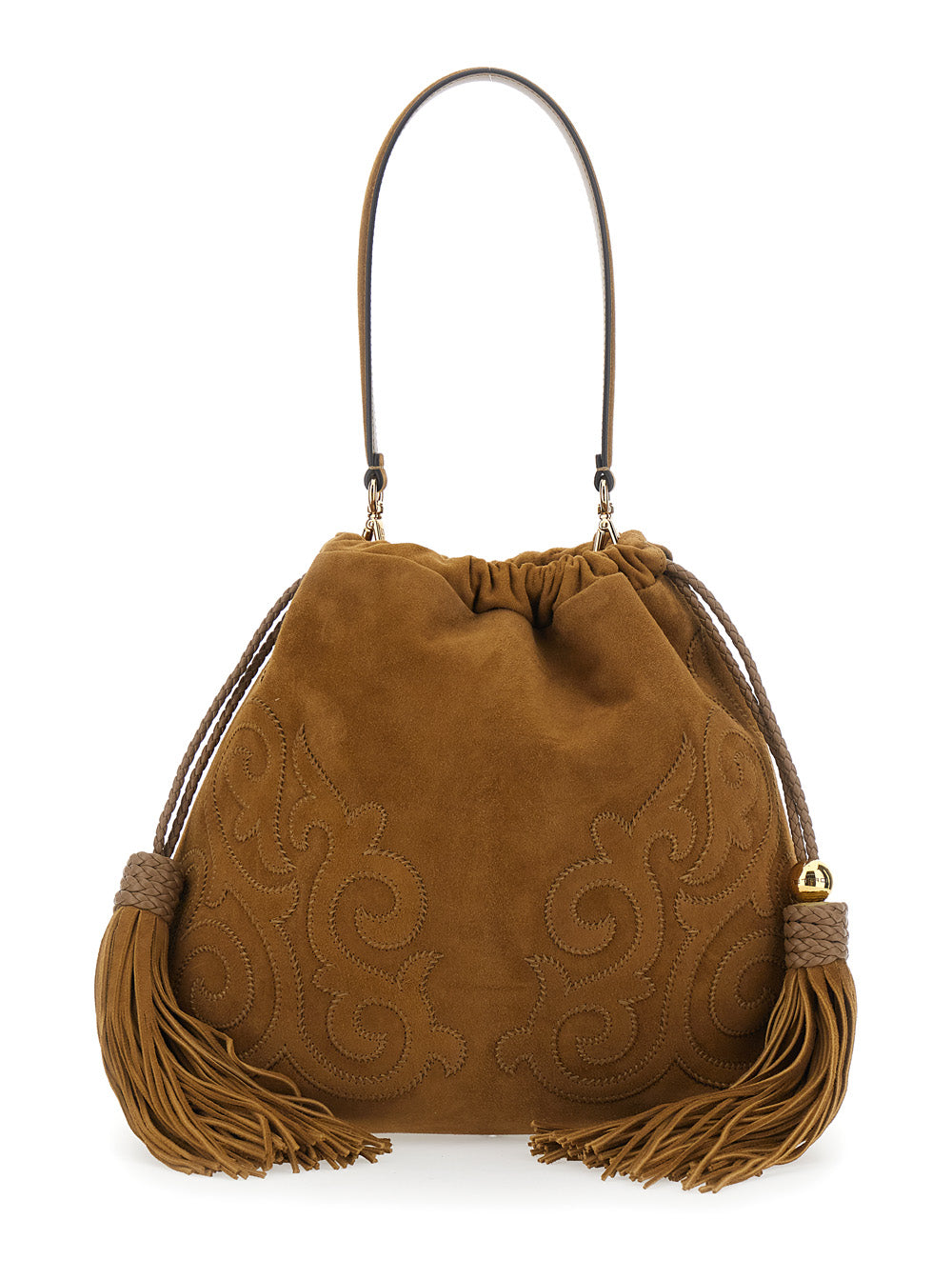 Etro Kalispera Shoulder Bag — Beige Goat Leather