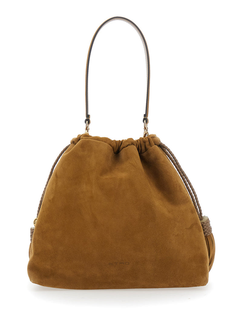 Etro Kalispera Shoulder Bag — Beige Goat Leather