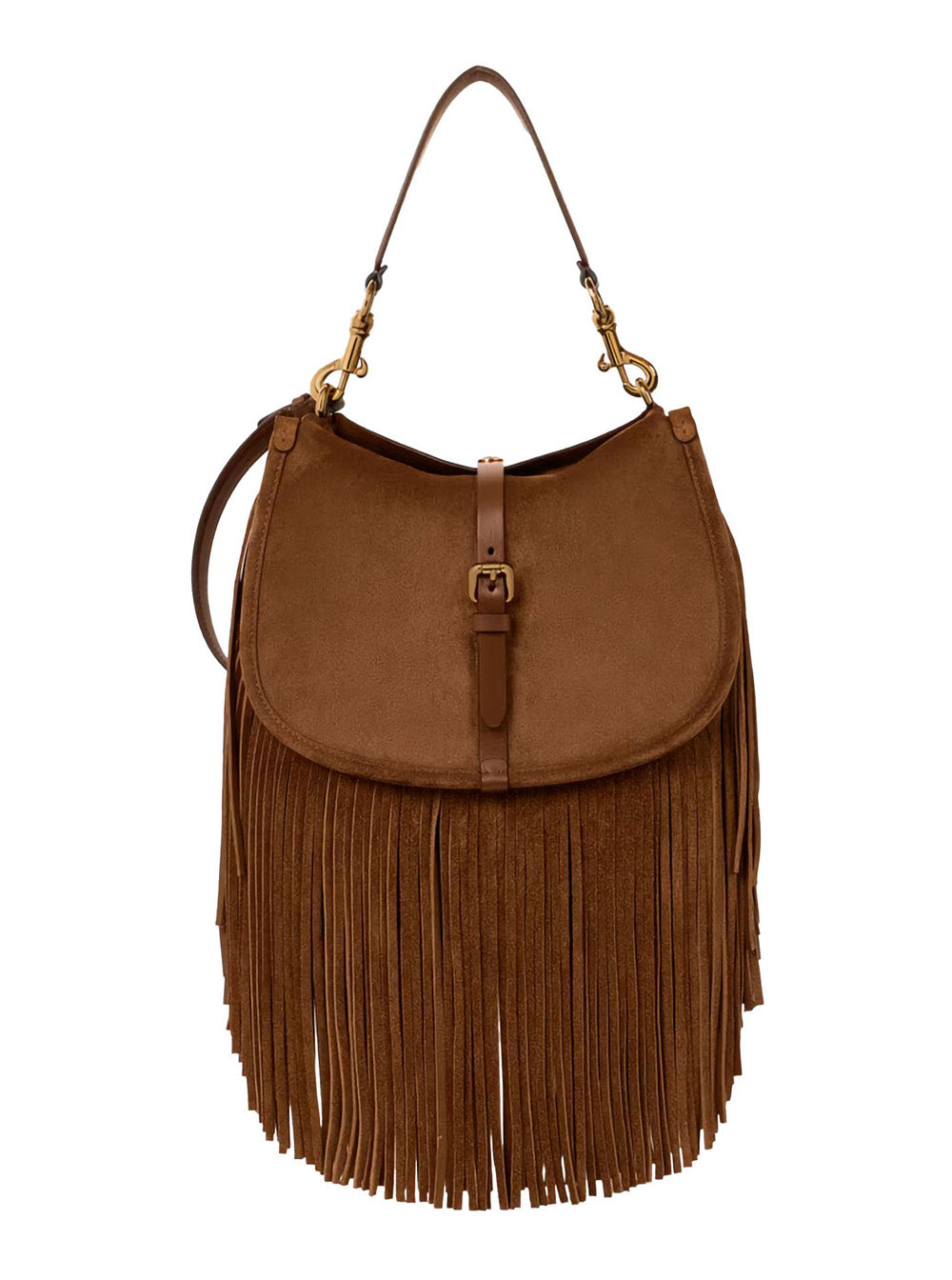 Etro Pony Shoulder Bag — Beige Calf Leather