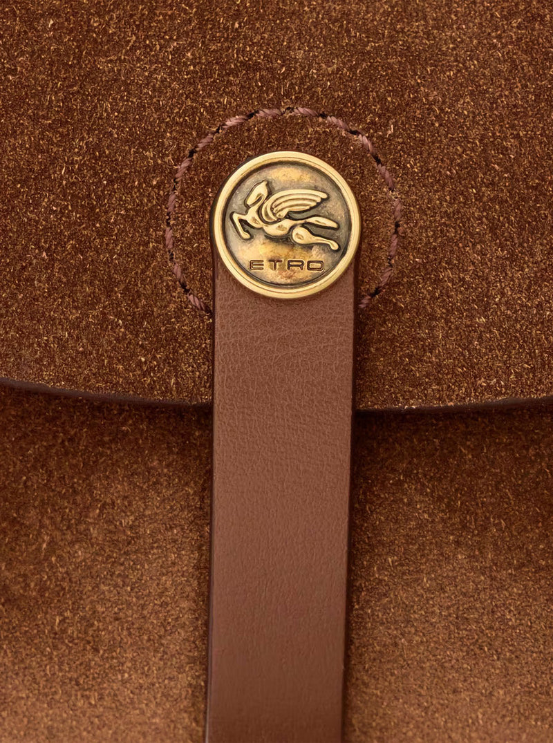 Etro Pony Shoulder Bag — Beige Calf Leather