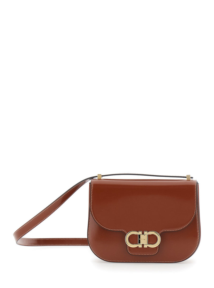 Ferragamo Crossbody Bag — Brown Calf Leather