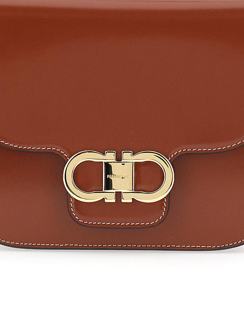 Ferragamo Crossbody Bag — Brown Calf Leather