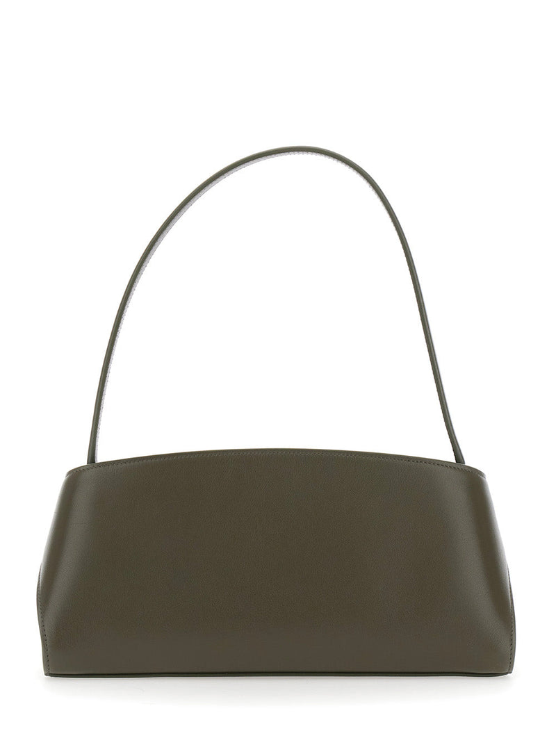 Ferragamo Hug East West Shoulder Bag — Green Calf Leather