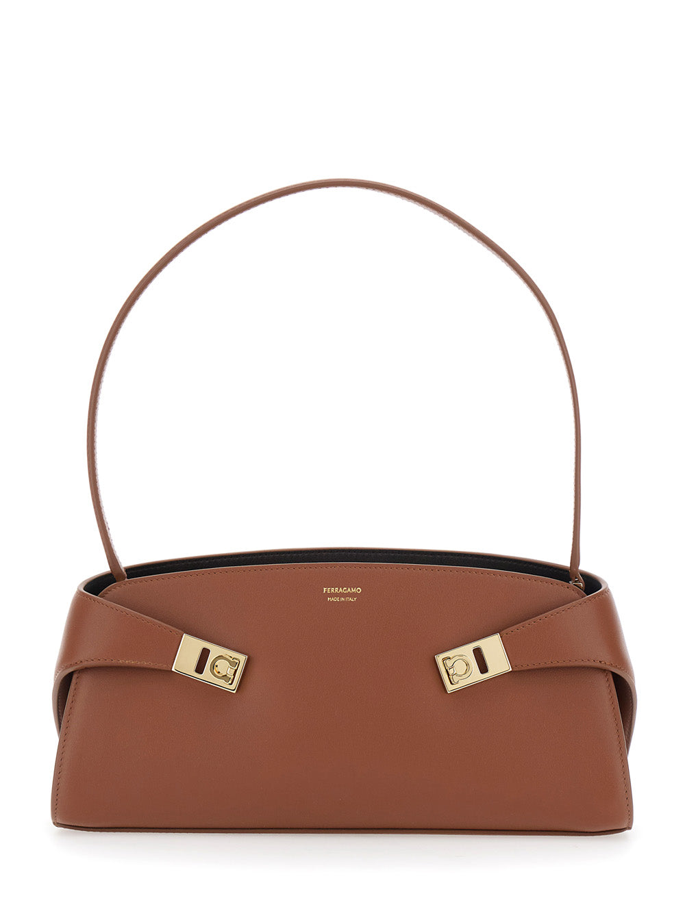 Ferragamo Shoulder Bag — Brown Calf Leather