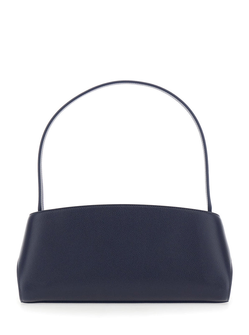 Ferragamo Hug Shoulder Bag — Navy Calf Leather