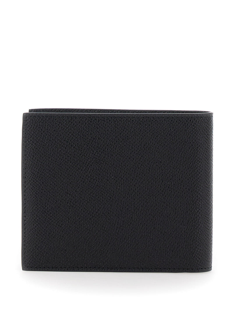 Ferragamo Grained Calf Leather Wallet — Black