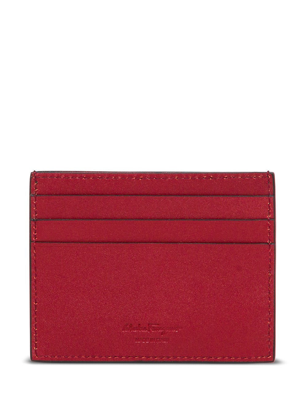 Ferragamo Revival Card Case — Black Calf Leather Cases