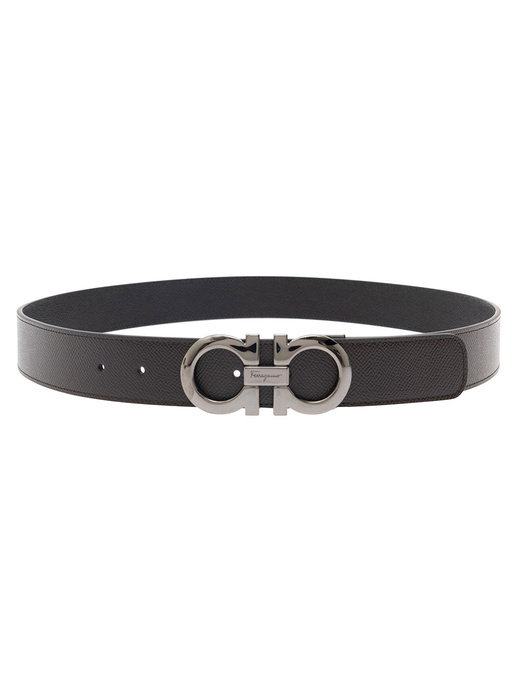 Ferragamo Reversible Calf Leather Belt — Brown