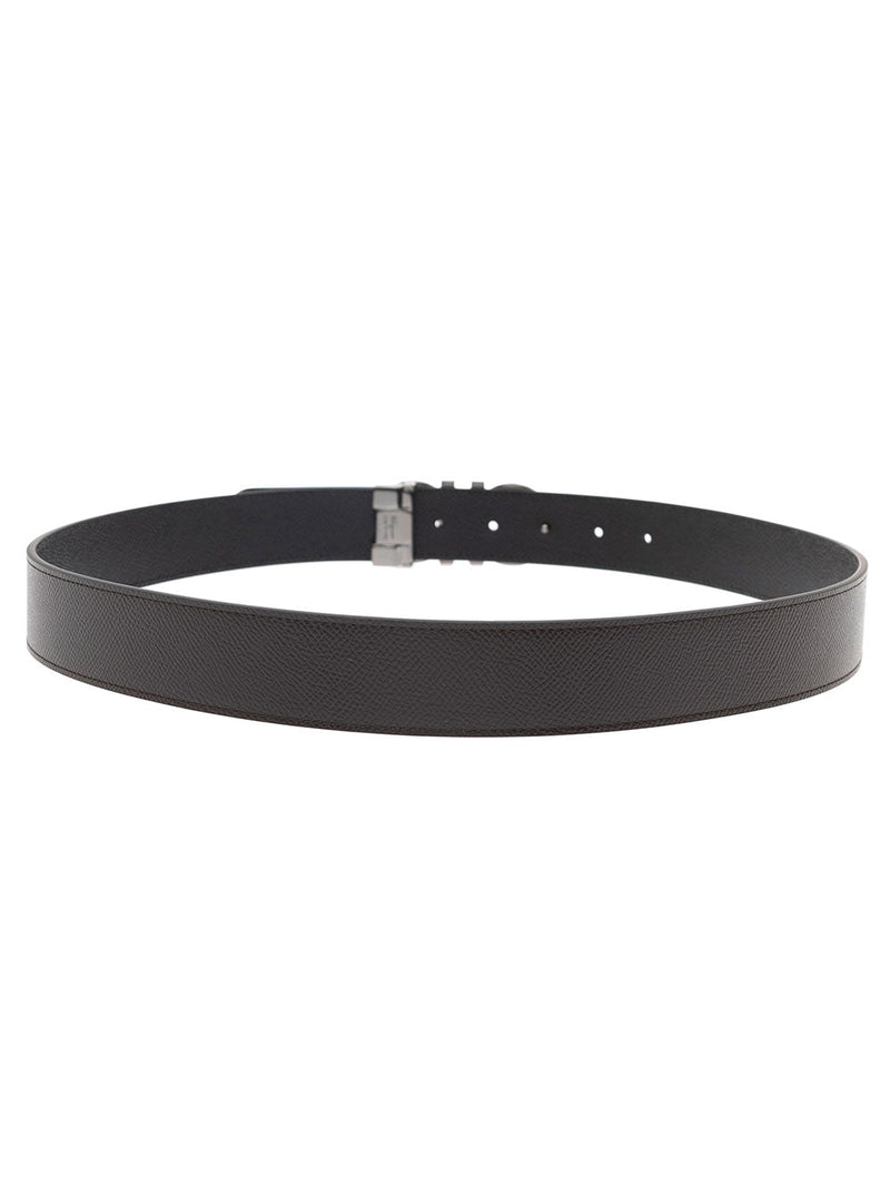 Ferragamo Reversible Calf Leather Belt — Brown